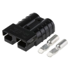 Anderson 50A Black Connector with 6mm terminals - quick cable connect & disconnect