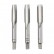Set of three M10 X 1.5mm HSS Hand Taps - Taper, plug and bottoming